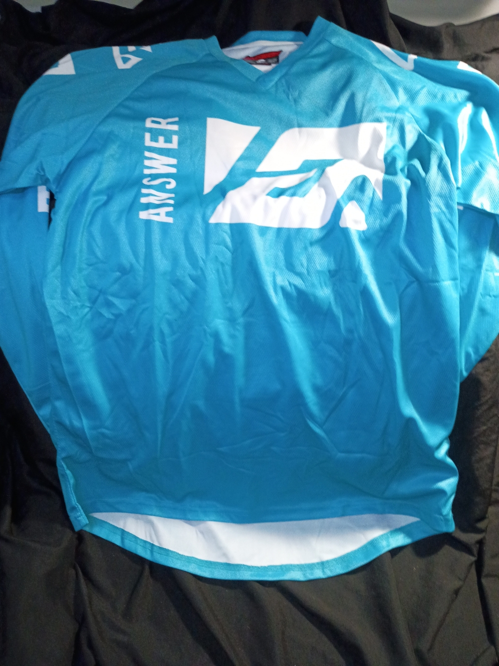 Answer Teal Blue Performance Jersey - Bold White Logo